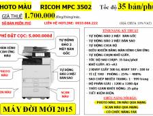 Cho thuê máy photocopy màu RICOH AFICIO MP C3502