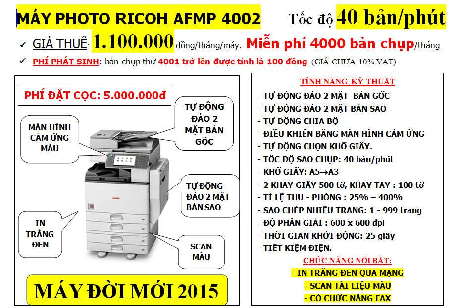 Photocopy Ricoh AFMP 4002